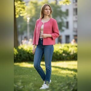 Talbots Watermelon Pink Wool Jacket